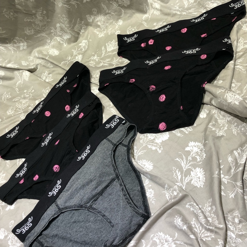 Merino 365 wool bikini underwear panties medium  black dots stripe 5pcs